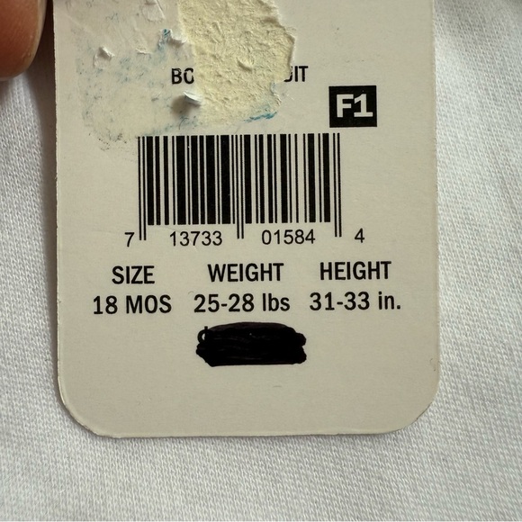 NWT LULLABY LANE WHITE LONG SLEEVE “INSTRUCTIONS NOT INCLUDED” BODYSUIT SIZE 18M - Picture 5 of 6